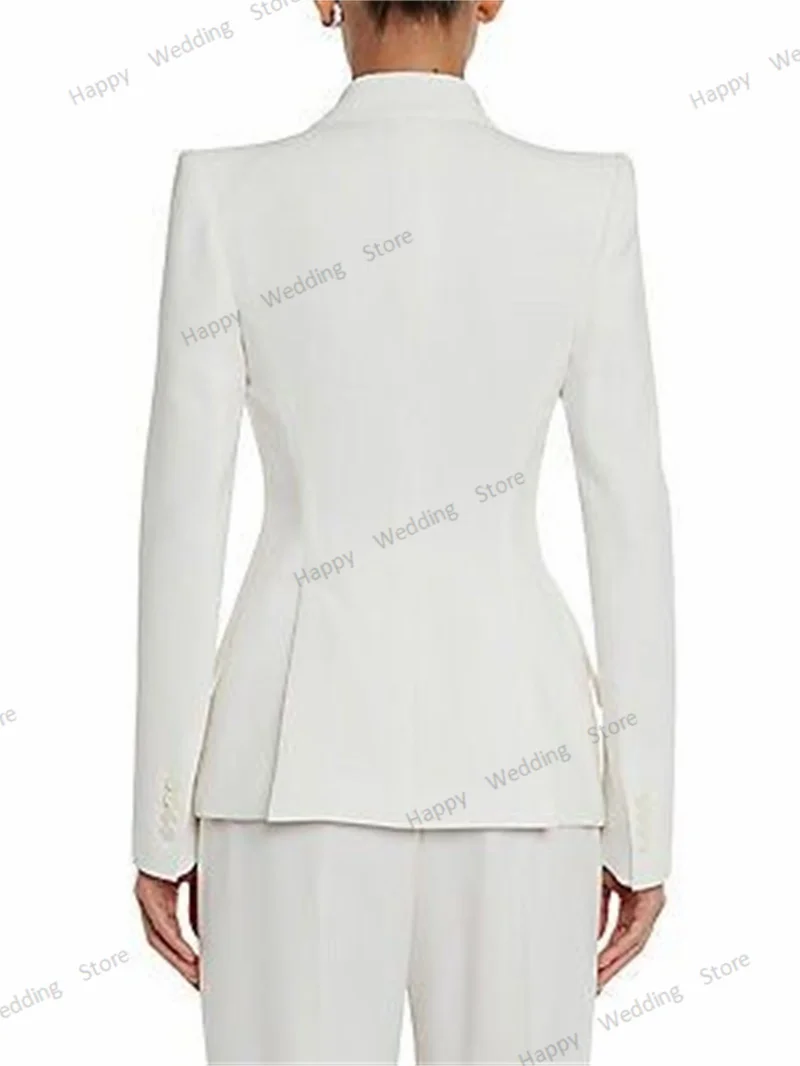 Women Suit Set 2 Pieces Blazer Loose Pants For Wedding