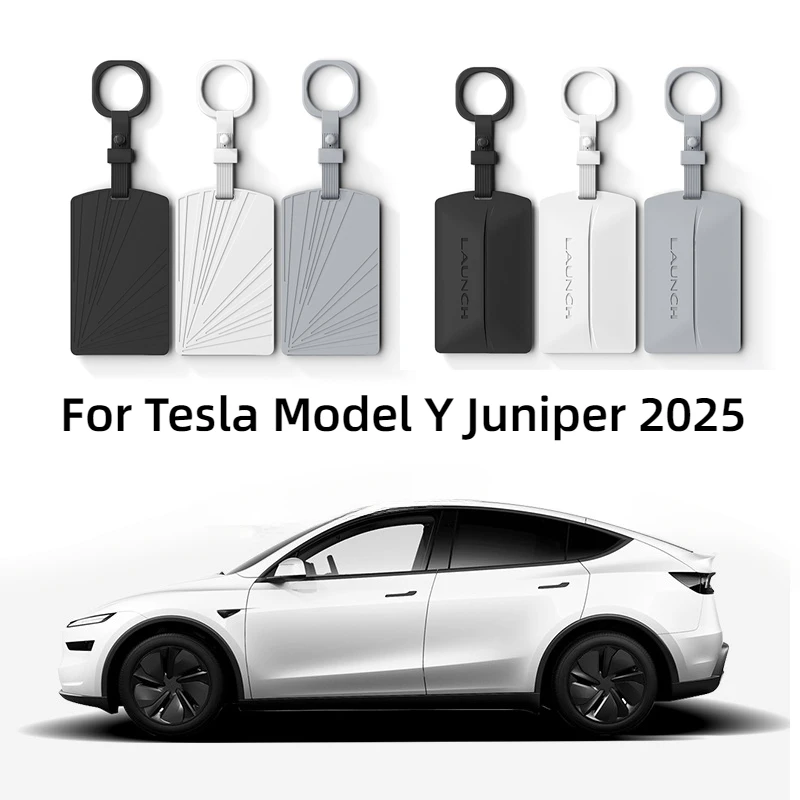 FEBRYTOLD Key Card Holder For Tesla - 2Pcs Key Card Holder Case Compatible Model Y 3 Protector Cover Car Keychain Accessories Carbon Fiber C36 - View #12