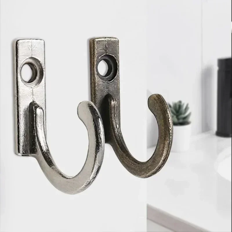5/10/20PCS Small Antique Hooks Wall Hanger Curved Buckle Horn Lock Clasp Hook for Wooden Jewelry Box Hardware Home Coats Hat 5