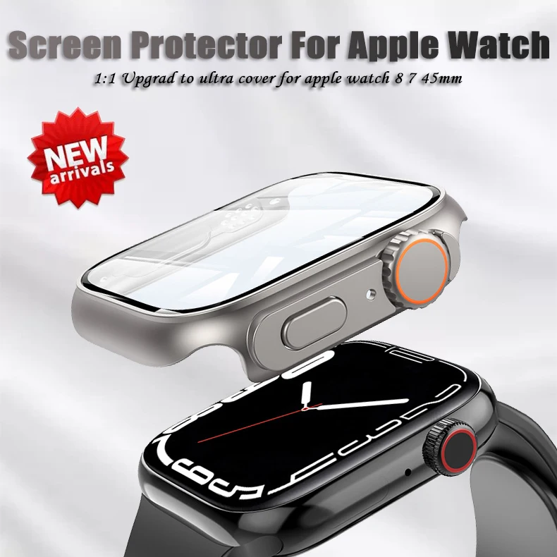 Protector+pc Cover Apple Watch Accessories 8 7 45mm 4 5 6 Se 44mm