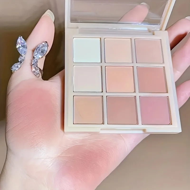 Multifunctional 9 Colors Eyeshadow Palette Various Shades Long Lasting Moisturizing Women Makeup Kit