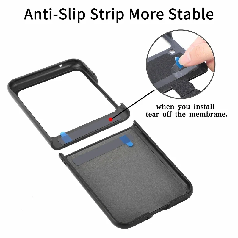 Elevate your Motorola Razr with our Premium PU Leather Folding Phone Case – Ultra-Durable, Elegant Design, and Solid Color Ring Holder