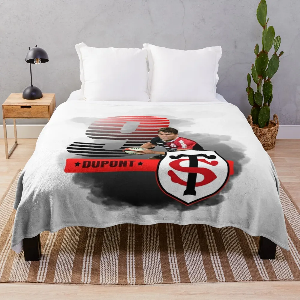 Antoine Dupont player of Stade Toulousain Throw Blanket Single Blanket