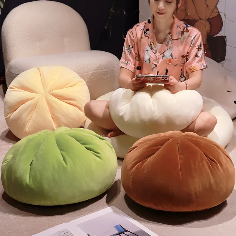 Creative Steamed Stuffed Bun Plush Pillow Cute Lazy Sofa Cushion Room Decoration Stuffed Toys Christmas Birthday Gift - 3
