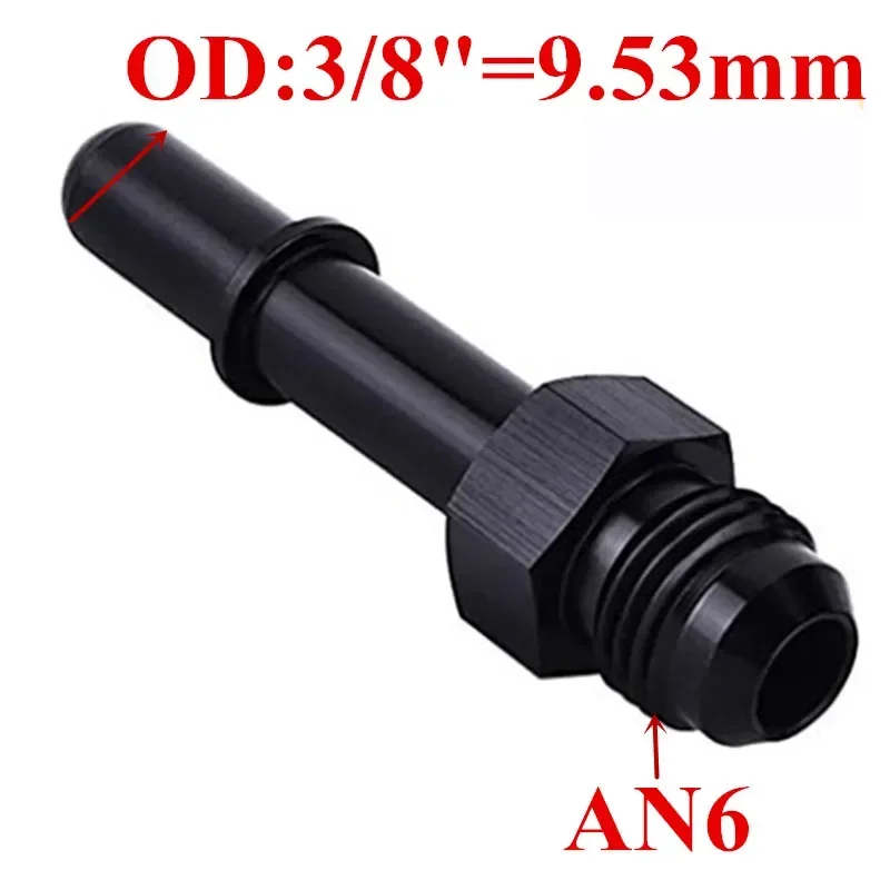 Fuel Adapter Fitting Quick Connect 6AN AN6 Male To 3/8" 5/16" AN8 8AN Quick Disconnect Male Push On 1/2Pcs