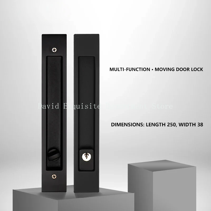 Wooden Door Hanging Wheel Sliding Door Lock Sliding Lock Interior Kitchen Hook Invisible