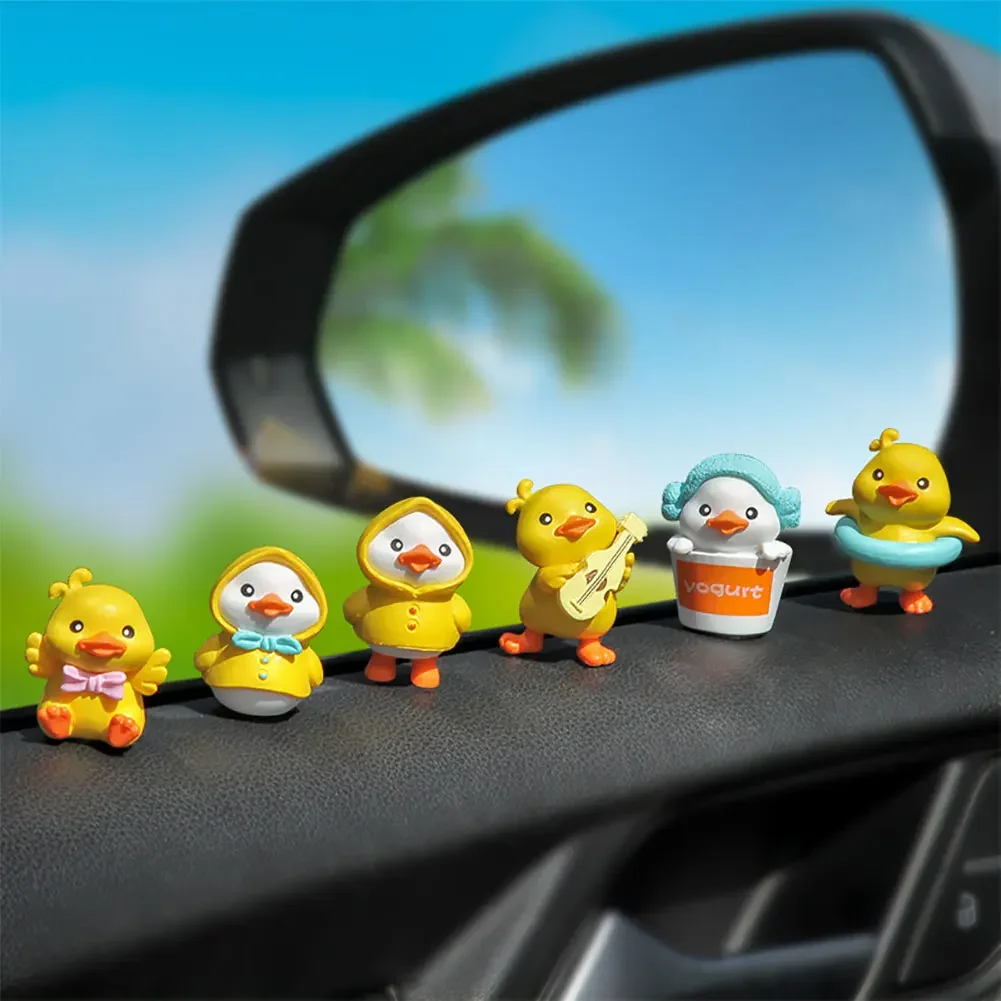 Simpatiche figurine di anatra ornamento artigianale in miniatura Micro paesaggio Kawaii scrivania accessori interni per auto decorazione per la casa regalo per bambini  34