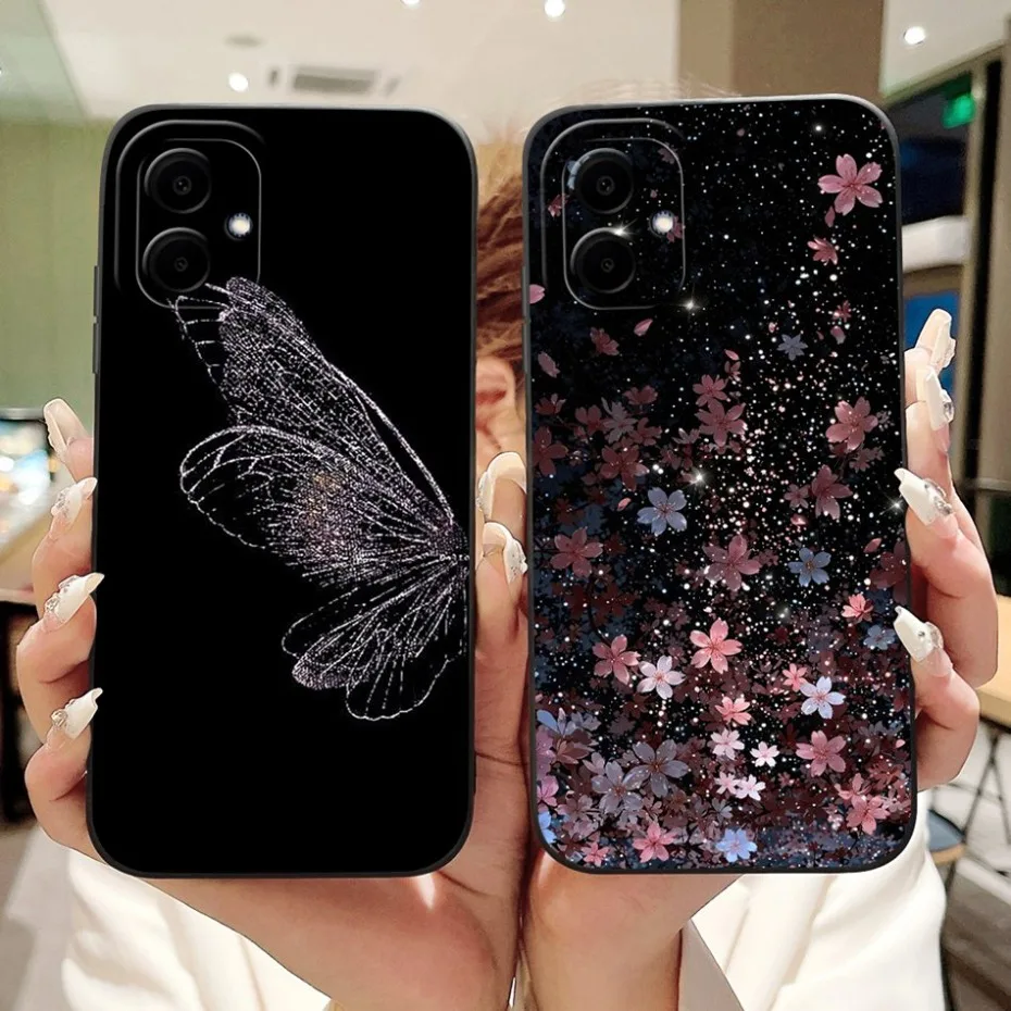 Beautiful Floral Phone Case - Soft Silicone Shockproof Cover with Bumpers