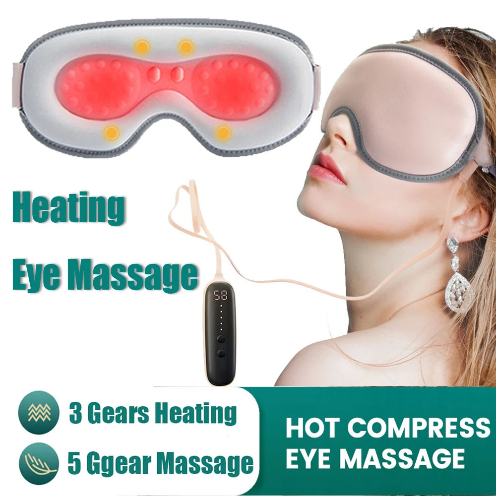 Heated Sleep Mask Vibration Eye Massage Shading Eye Sleep Mask Relax