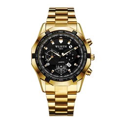 Enhanced Men's Waterproof Sports Quartz Watch with Luminous Multifunctional Design and Steel Band (6216 - 4)