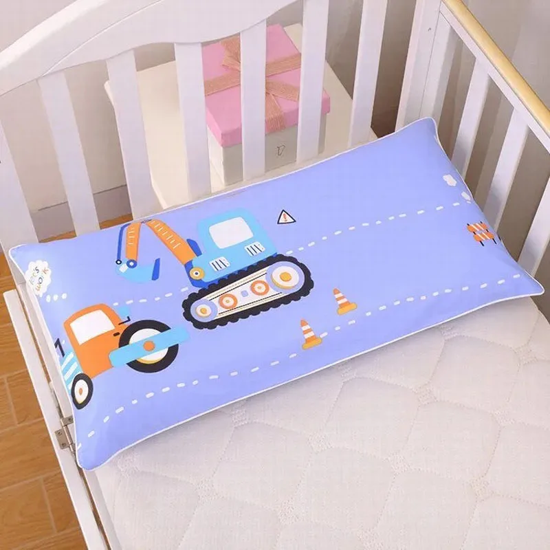 62x32CM Cartoon Side Zipper Nap Pillowcase Household Cotton Children's Bed Pillow Cover Four Seasons Baby Pillowcase
