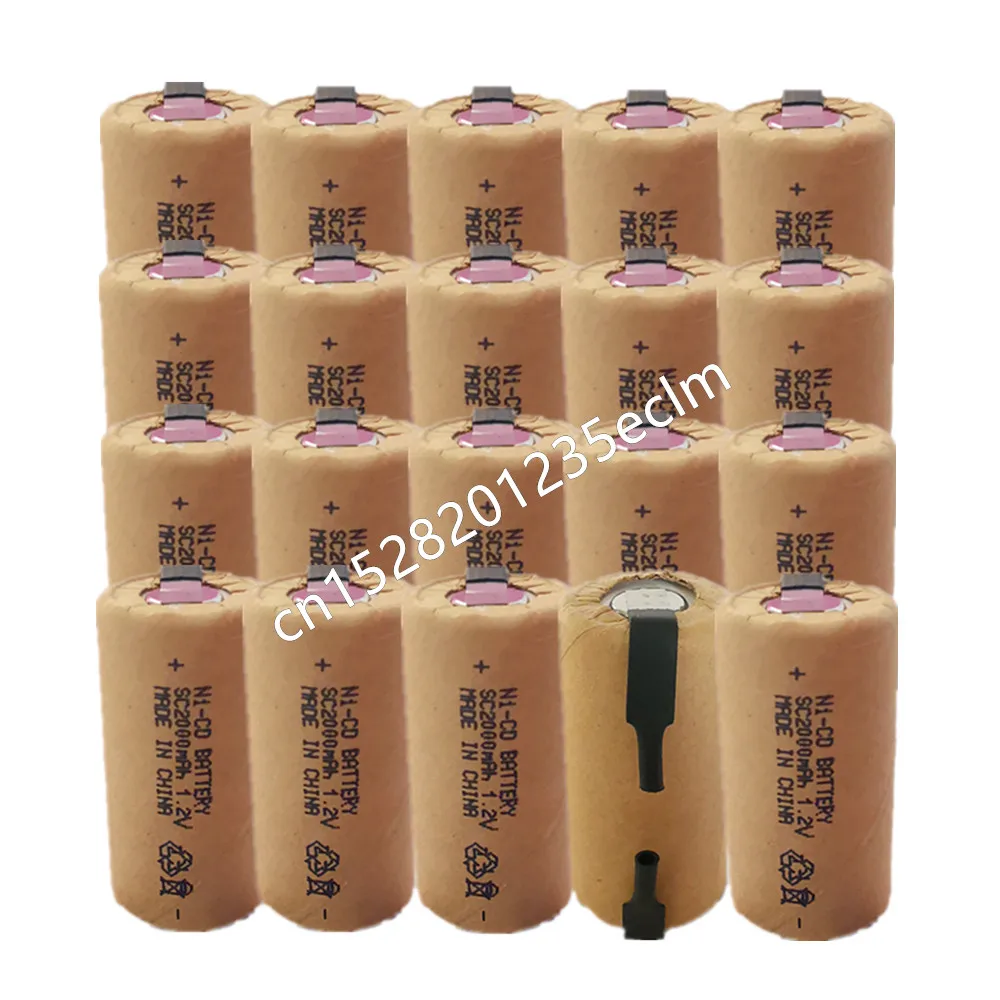 KIT 10 Batterie SC NI-CD 1,2V 2000Ah con Laelle