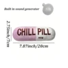 Interactive Plush Pill-Shaped Dog Toy with Squeaker - Durable, Bite-Resistant Chew Toy for Pet Play and Dental Health 6