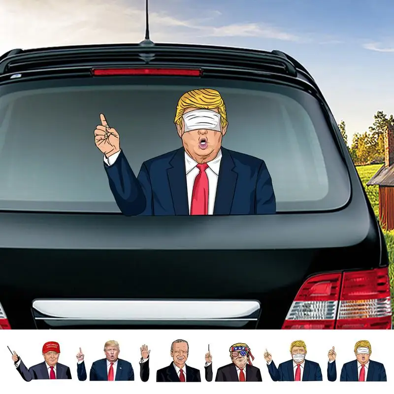 

Car Wiper Sticker PVC Automotive Reflective Trump Biden Windshield Stickers Adhesive Removable Decorative Decal Cars Accessories