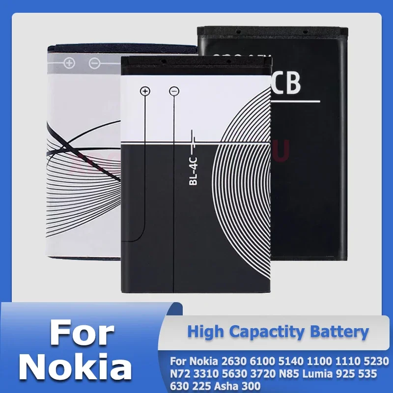 

10 шт./лот новый высококачественный аккумулятор для Nokia N72 3310 5630 3720 N85 2630 6100 5140 1100 1110 Asha 5230 Lumia 300 925 535 630