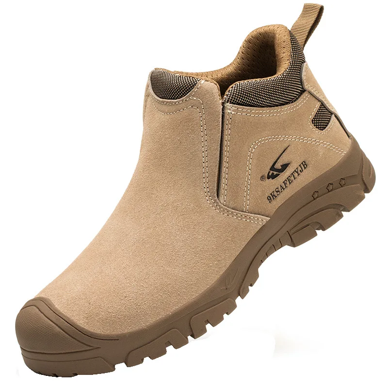 Safety Shoes Men Shoes Anti-smash Anti-stab Safety Shoes for Men Construction Welding Work Shoes Wear-resistant Indestructible Outdoor Work