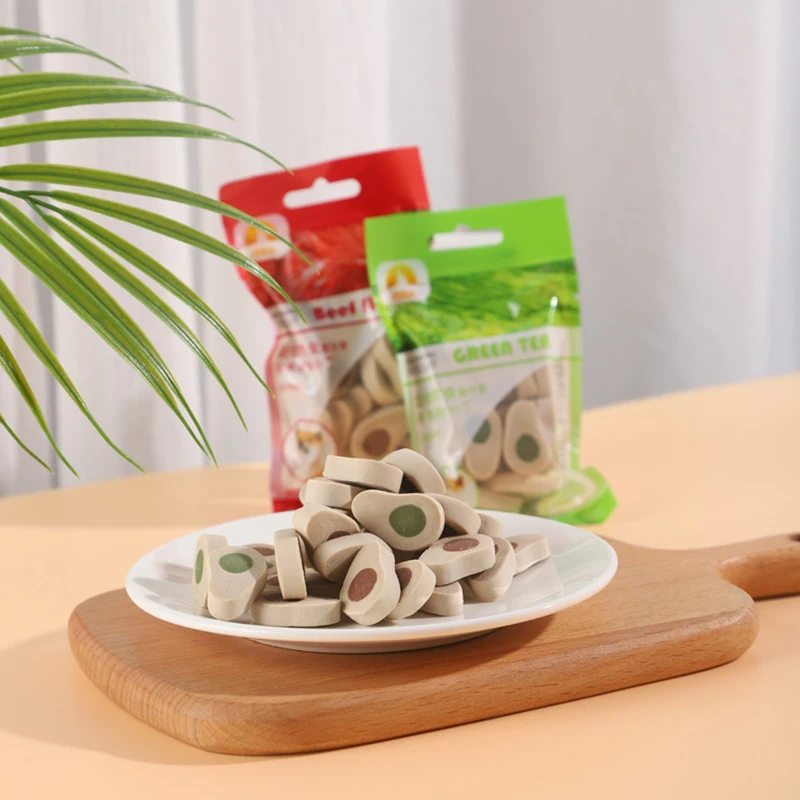 2022 New Naughty Pet Bag Clean Tooth Bone Bruxbone Beef Green Tea Flavor Dog Reward Snack Sono Disponibili
