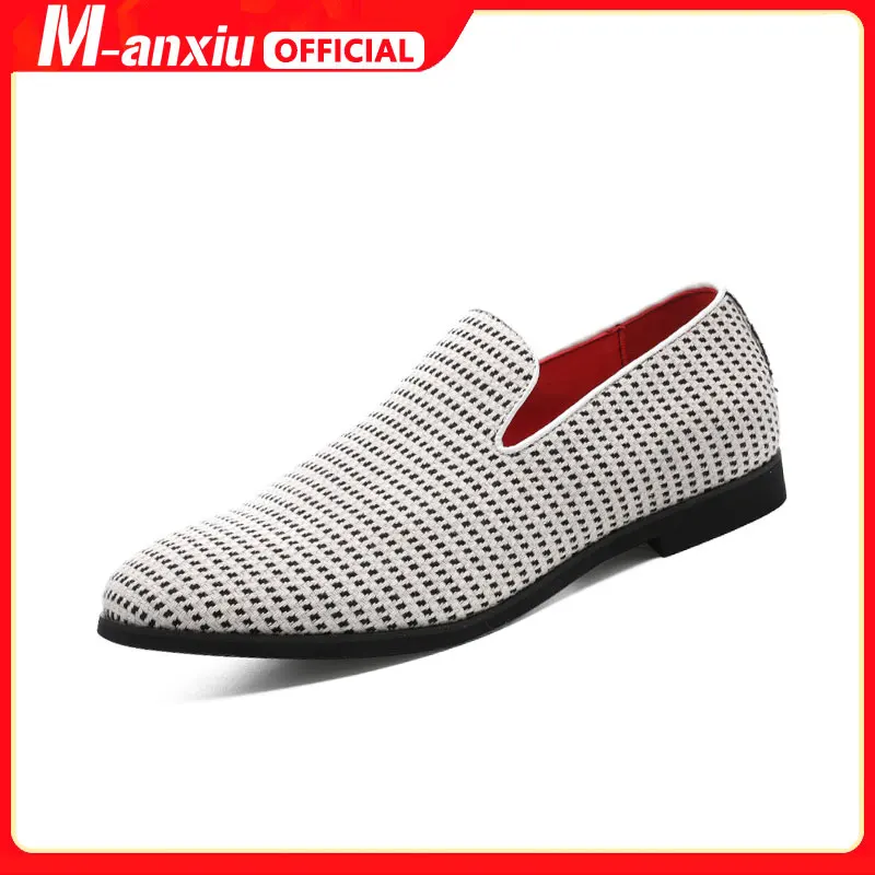 

Hot M-anxiu Men Fashion Suede Leather Doug Shoes Casual Moccasin Flat Bowknot Slip-On Driver Shoes DressLoafers Night Club Shoes