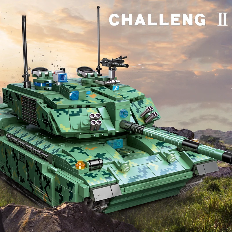 Leopard 2A7 Army Battle Tank Building Blocks Set - 1009 Pieces - Military WW2 Bricks Toy