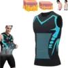 Summer Men Shapewear Ionic Shaping Vest Sleeveless Shirt Tight Compression Shirts Tank Top Body Shaper Breathable Ice Silk Vest