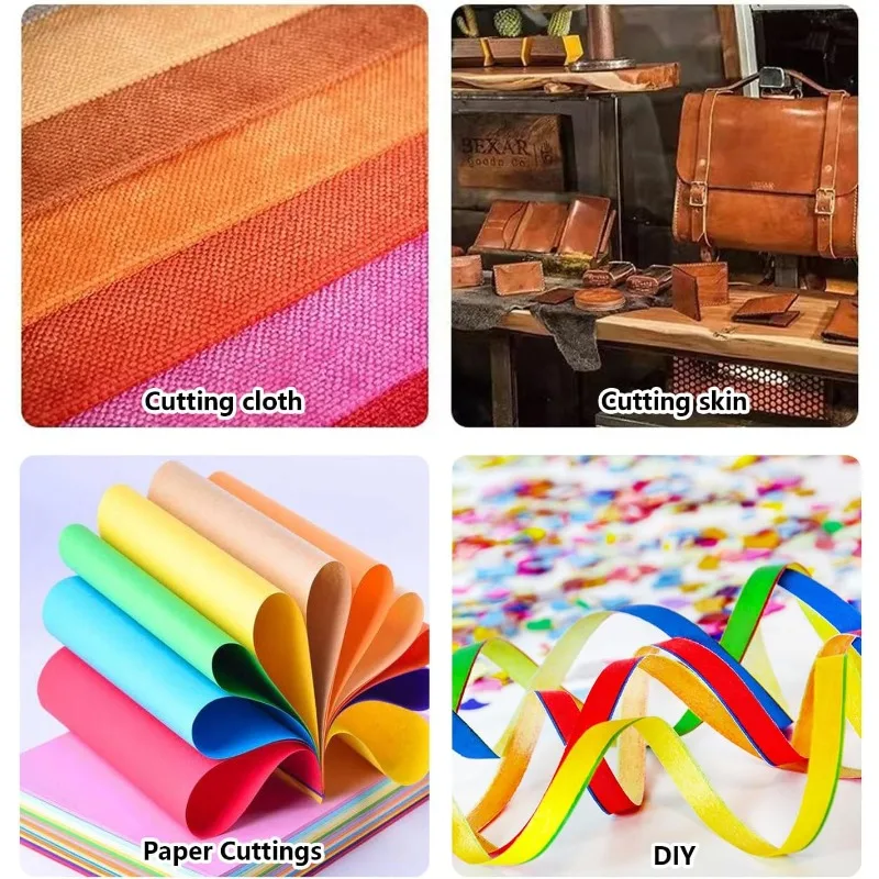 Student Scissors 2-piece Set with Comfortable Grip and Steel Knife (Blue+Green) Convenient and Practical Handmade Tool