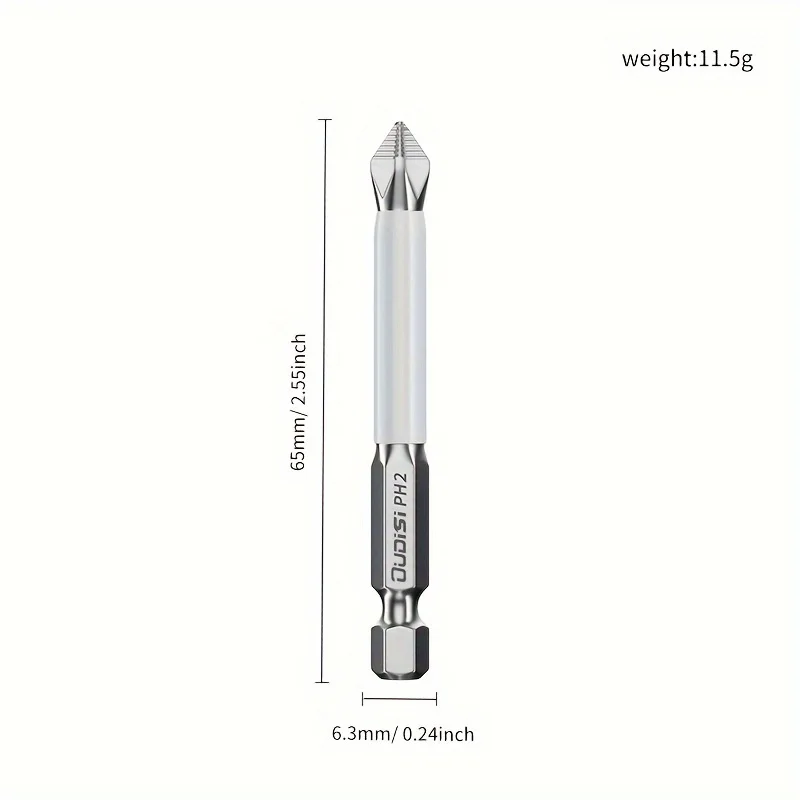 6 PCs Non-Slip Magnetic Cross Head Household Electric Driver Screw Set - High Hardness Hand Drill Bits for Electric Screwdrivers 5