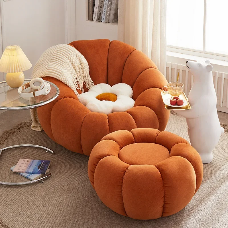 Pumpkin Sofa Lazy  Tatami Balcony Casual Single  Chair Small Household Backrest  Internet Celebrity