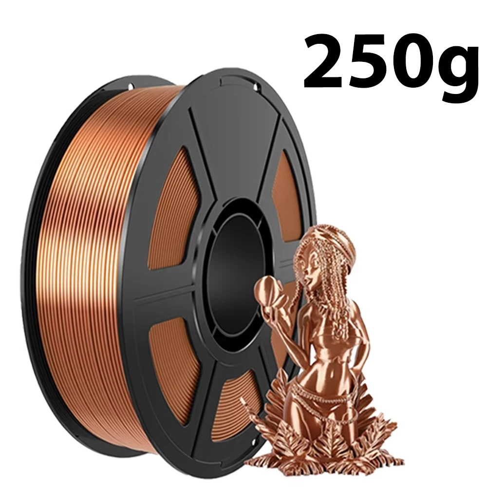 250g 500g 1kg PLA 필라멘트 1.75mm 3D 프린터 필라멘트 실크 실버 골든 화이트 구리색 250gx4 PLA 1.75mm 진공 포장