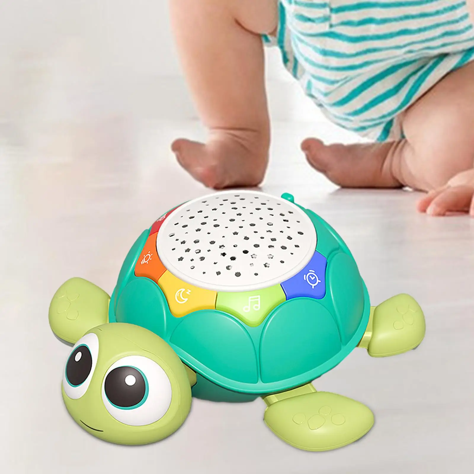 

Turtle Musical Crawling Baby Toys with Timer Birthday Gift Tummy Time Toys Educational Toy Light up Interactive for 12-18 Month