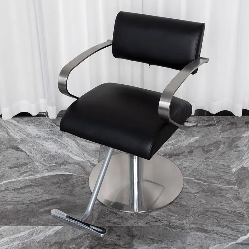 

Beauty Modern Barber Chair Modern Stainless Hair Stylist Swivel Chair Comfort Luxury Chaise Coiffeuse Saloon Furnitures HD50FY