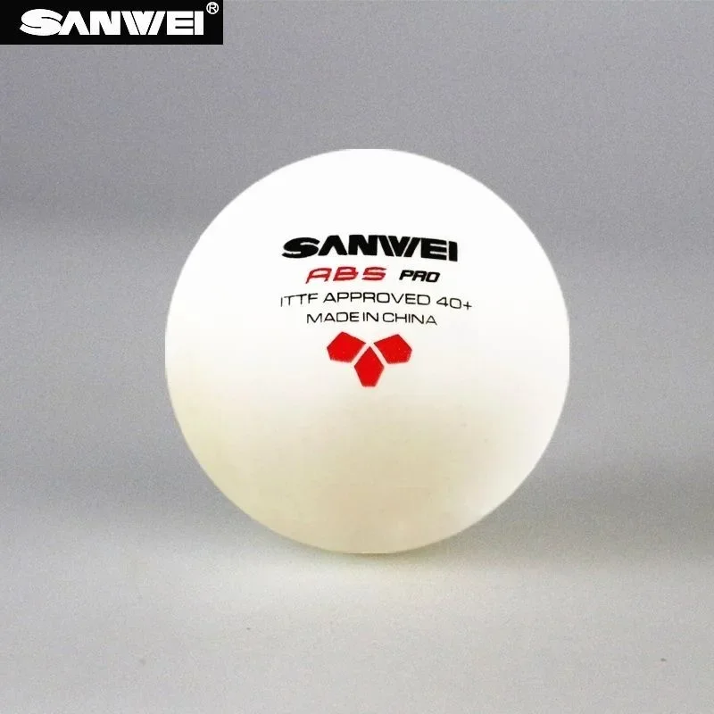 Table Tennis Balls SANWEI ABS PRO 3 Star Table Tennis Balls 6/12 Balls ITTF Approved 40+ New Material Plastic Ping Pong Ball White Competiton Level