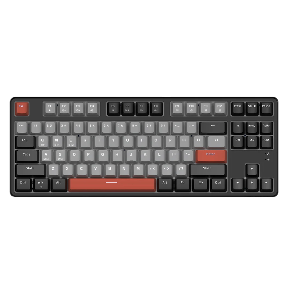 

2.4G Ergonomic Keyboards 87 Keys BT5.0 Hot Swap Keyboard Battery Powered Support for Windows Vista/XP/7/8/10/11/Mac for PC Gamer