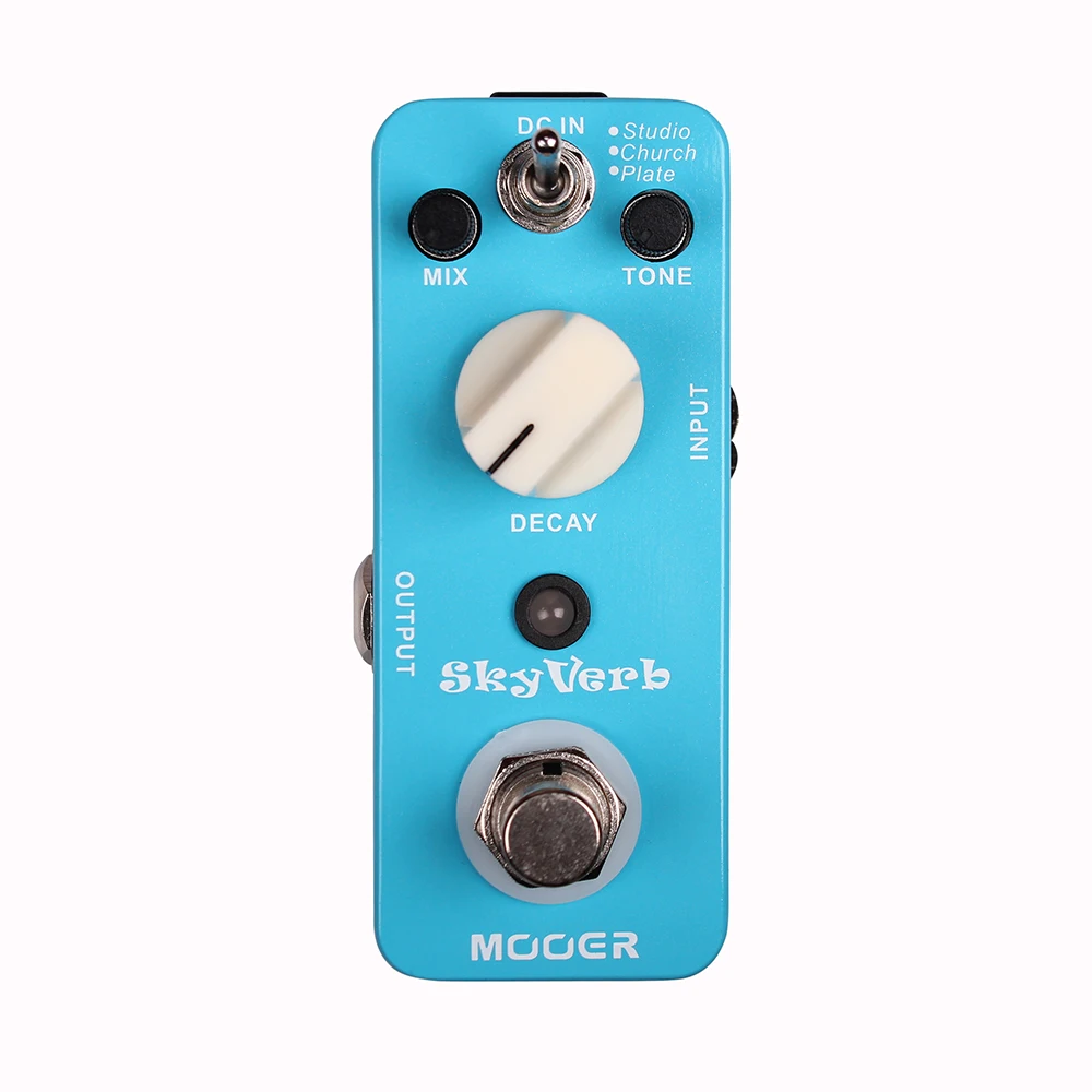 

MOOER Skyverb Guitar Effect Pedal Digital Reverb Pedal 3 Reverb Modes Studio/Church/Plate True Bypass Guitar Parts & Accessories