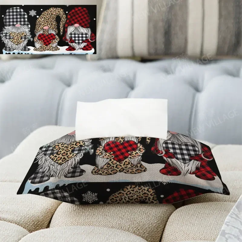 Household Christmas peripheral fabric tissues box car tissue holder tissue cover box textile storage tissue bag  dispenser 3