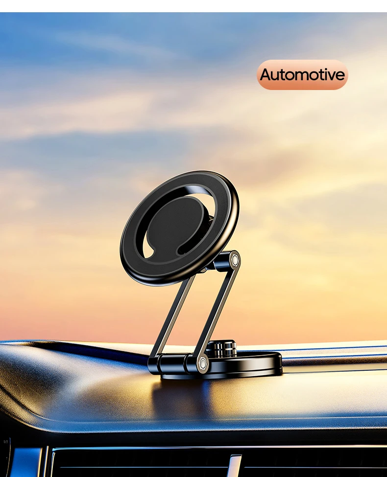 720° Rotate Magnetic Car Cell Phone Holder Magnet Mouth For iPhone 14 13 12 Pro MagSafe Car Holder Stand Smartphone GPS Bracket