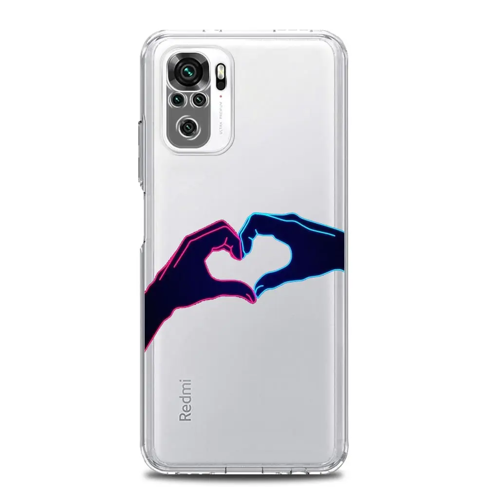 Clear Pink Heart I Love You Phone Case Cover