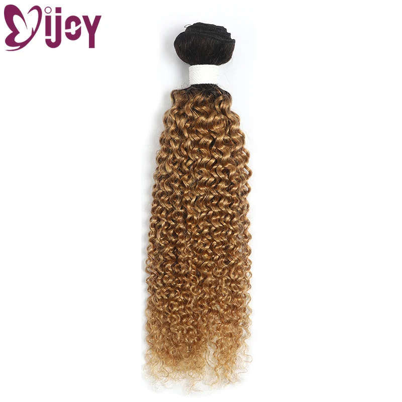 Human hair extensions human hair bundles Kinky Curly Human Hair Weave Bundles 1/3 Pcs Ombre Blonde Red Brown Brazilian Human Hair Bundles Remy Extensions IJOY