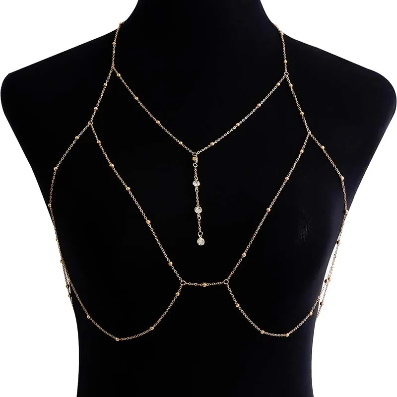 Harness Crystal Chest Body Chain