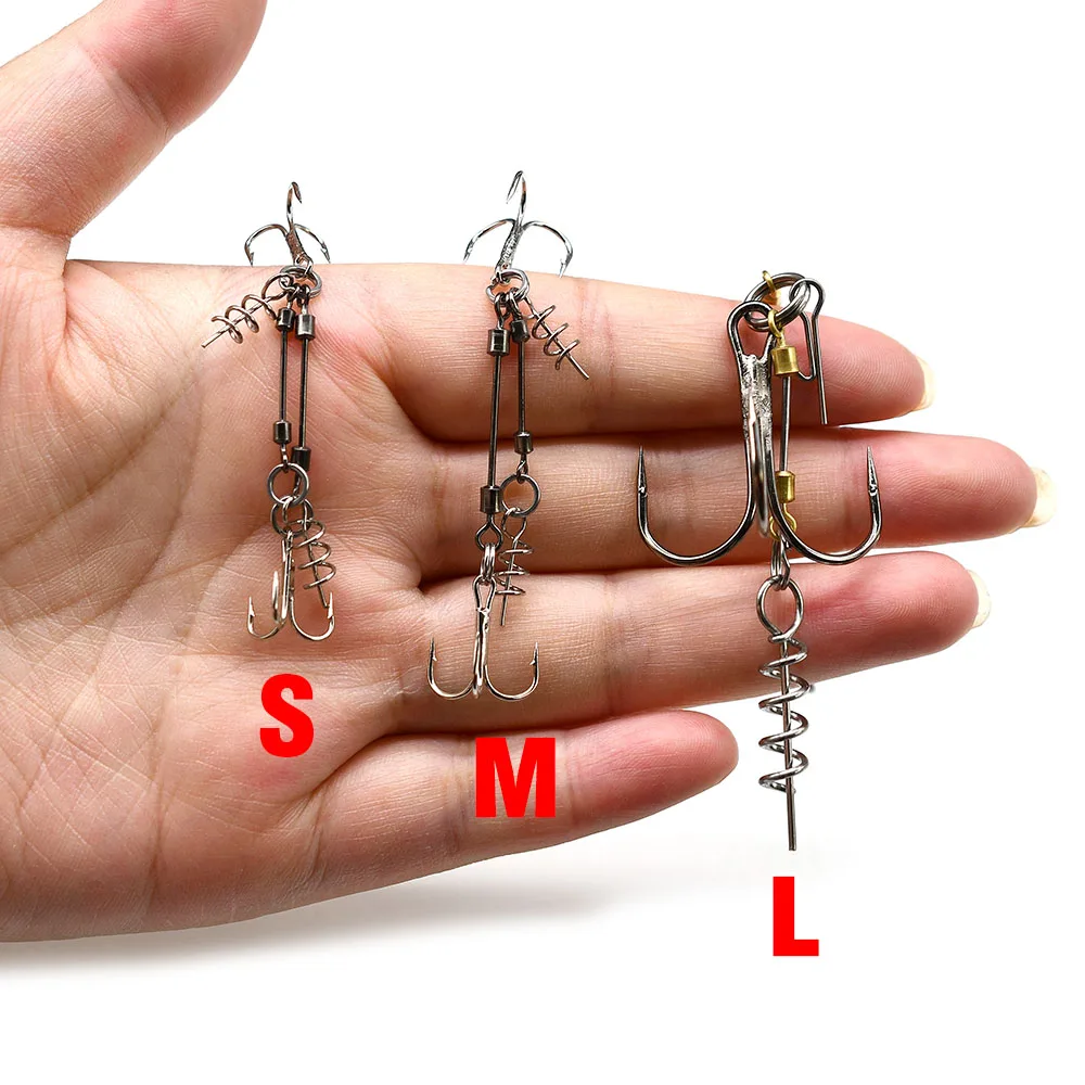 Montage Pike Stinger Rig MNFT avec hameçons triples et plombs réglables pour swimbaits pêche brochet