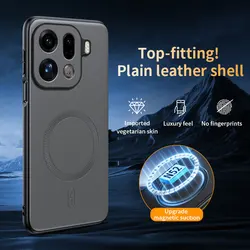 Deluxe Leather Full Protective Case with Magnetic Lens Cover - Professional Series - OPPO Reno15 F (Gray)