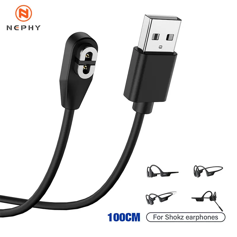 Bone Conduction Headphones Charger for Aftershokz Aeropex AS800/ S803/ S810 Shokz OpenRun Pro Magnetic USB/Type-C Charging Cable