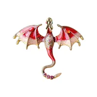 2024 Europe and the United States Explosive Enameled Dragon Brooch Manufacturers Custom Diamond-encrusted Animal Pins Cross-bord 6