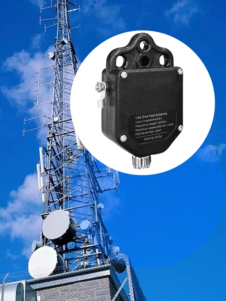 1:64 발룬 엔드 페드 안테나 4밴드 8밴드 휴대용 HF 엔드 페드 안테나 1MHz30MHz 야외용