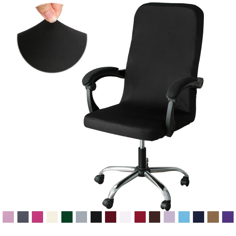 M/L Sizes Office Chair Cover Spandex Anti-dirty Removable Computer Seat Slipcovers