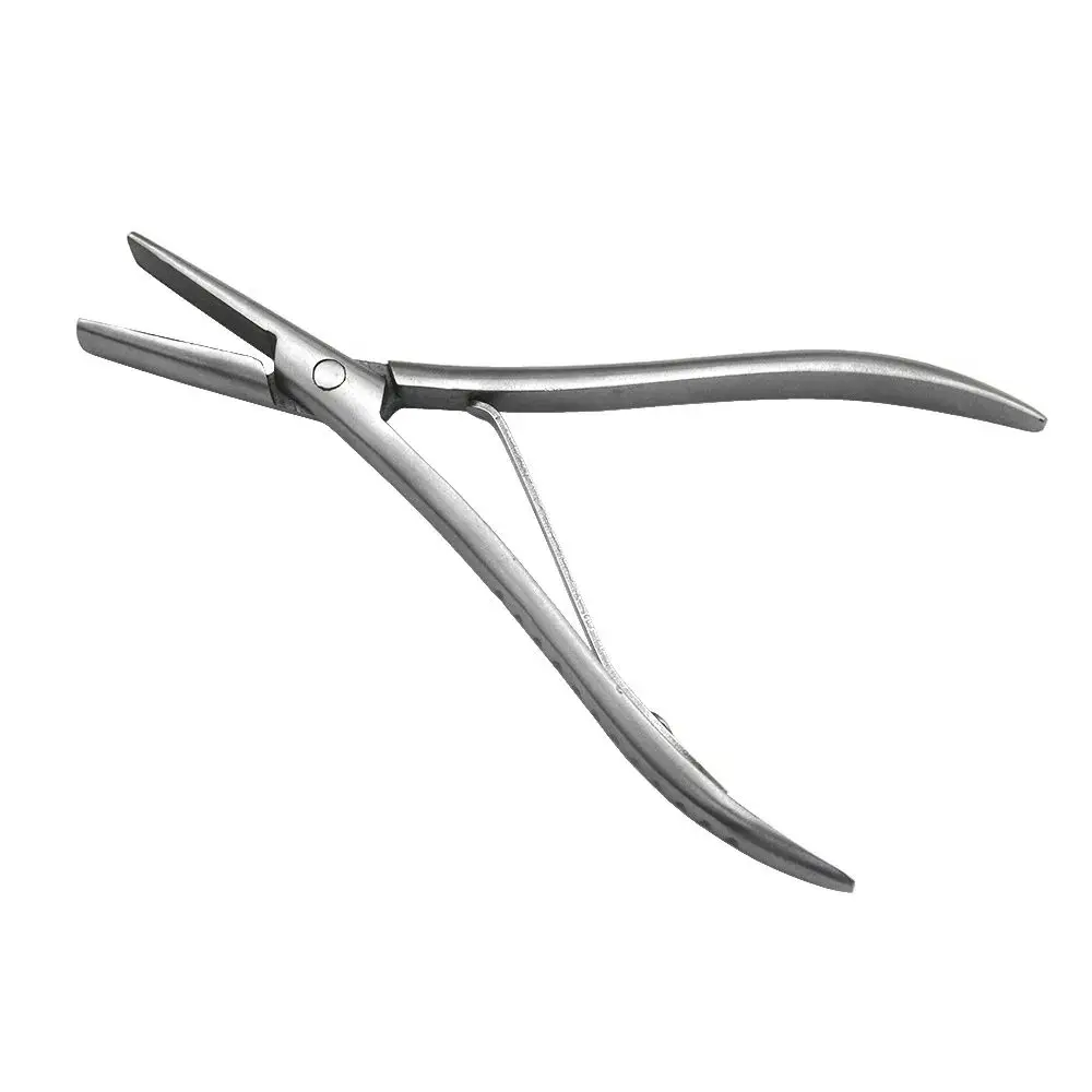 1 PC 7 inch Flat Teeth Silver Stainless Steel Clamp Hair Extension Plier with Smooth Grooves Keratin Hair Extensions Tools 1