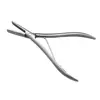 1 PC 7 inch Flat Teeth Silver Stainless Steel Clamp Hair Extension Plier with Smooth Grooves Keratin Hair Extensions Tools 1