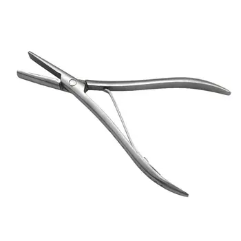 1 PC 7 inch Flat Teeth Silver Stainless Steel Clamp Hair Extension Plier with Smooth Grooves Keratin Hair Extensions Tools 1