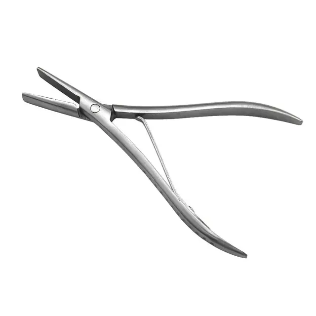 1 PC 7 inch Flat Teeth Silver Stainless Steel Clamp Hair Extension Plier with Smooth Grooves Keratin Hair Extensions Tools 1