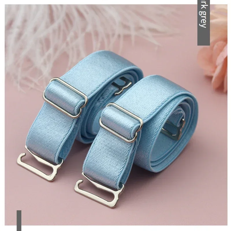 Bra Straps Invisible Bra Straps Shoulder Straps of Bra Accessories Adjustable High Elastic Strap with Metal Adjustment Buckle Underwear Replacement Bra Straps