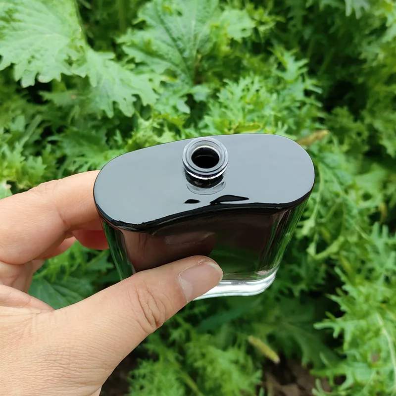 5/15pcs High-end 100ml Empty Bayonet Perfume Bottles Gradient Black Glass Spray Bottle Crimp Perfume Cosmetic Container